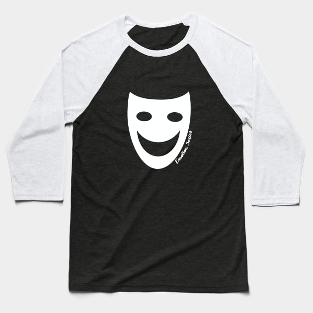 Happiness Joy Jolly Emotion Character Mask Gift Baseball T-Shirt by Freid